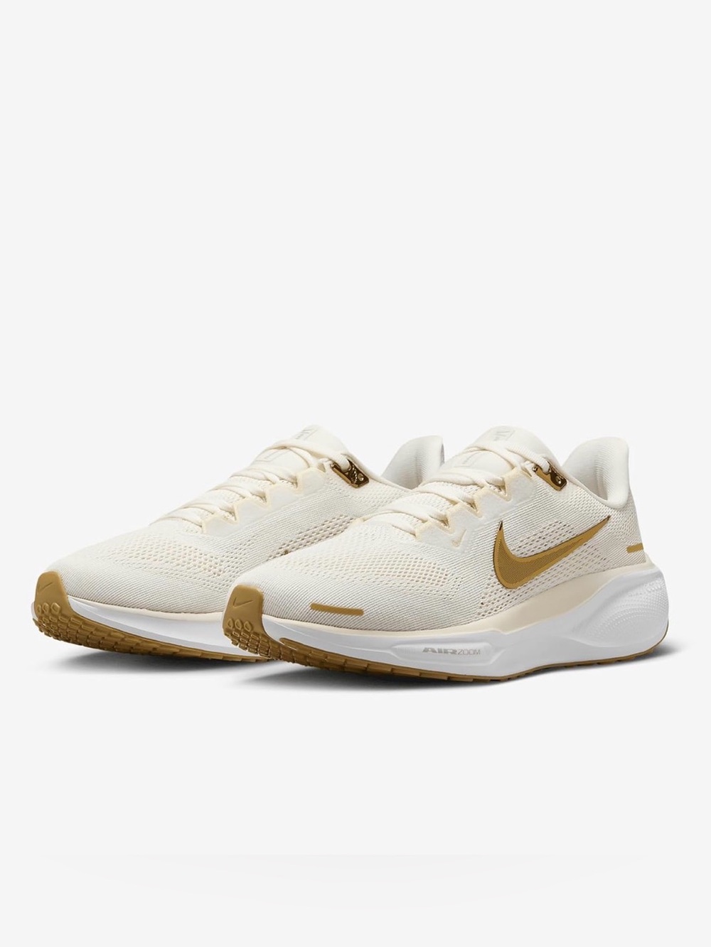 🏆 Women’s Nike Pegasus 41 in Light Pumice and Metallic Gold Rare Size 10.5 EUC